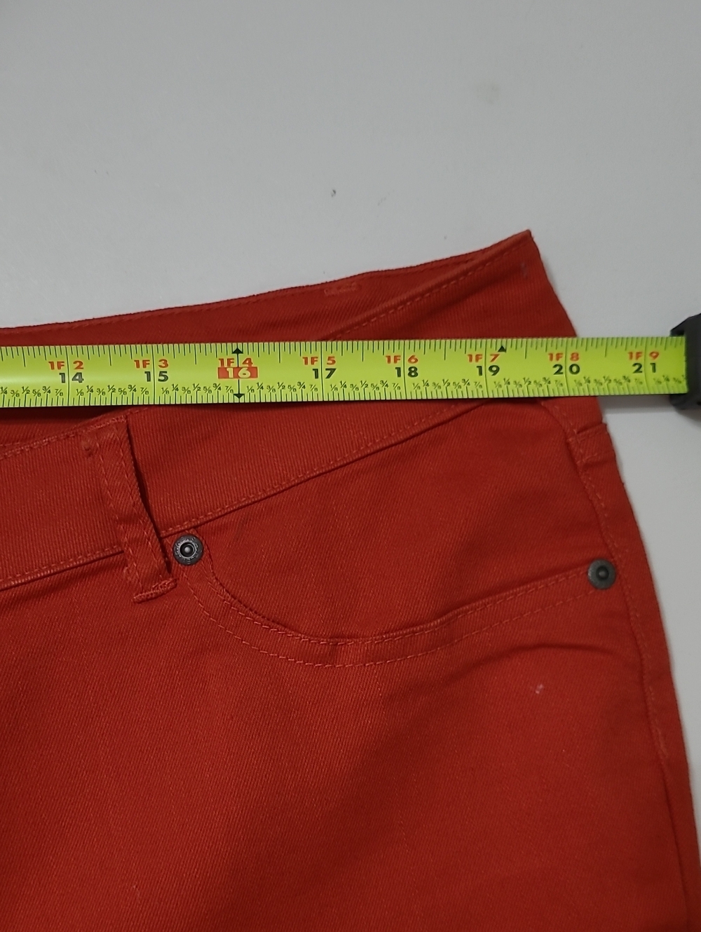Ashley Stewart Dark Orange Jeans with Faux front pockets size 18 - Picture 5 of 7
